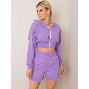 Lilac cotton shorts