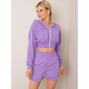 Lilac cotton shorts