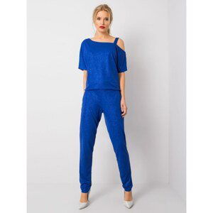 Elegant overall in cobalt color