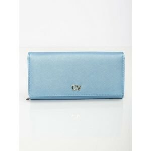 Women´s rectangular blue eco-leather wallet