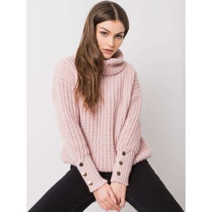 Dusty pink women´s turtleneck sweater