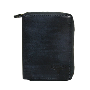 Men´s vertical wallet with a zipper, dark blue