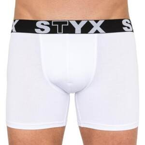 Men&#39;s boxers Styx long sport rubber white (U1061)