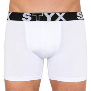 Men's boxers Styx long sports rubber white