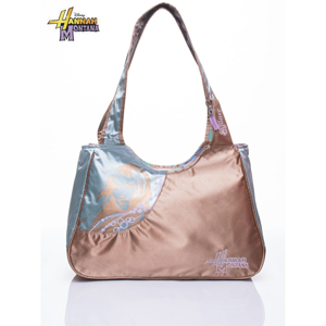Blue satin school bag with Hannah Montana motif