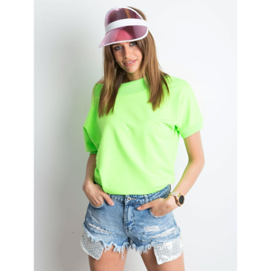 Cotton blouse fluo green
