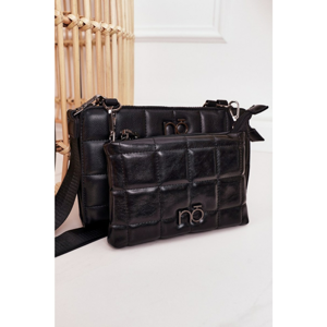Multifunctional Quilted Messenger Bag NOBO NBAG-K1300 Black