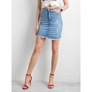 Blue denim skirt