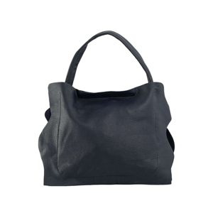 Navy blue soft women´s handbag