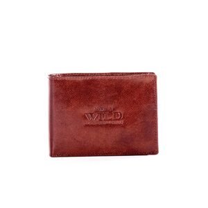 A soft, brown, genuine leather wallet for men