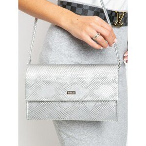 Silver clutch bag with an animal pattern