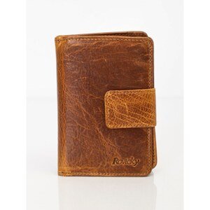Natural brown leather wallet