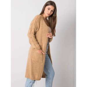 OH BELLA Camel cardigan with pockets