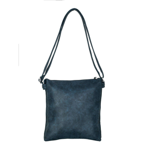Navy blue eco leather handbag