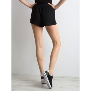 Black shorts with embroidery