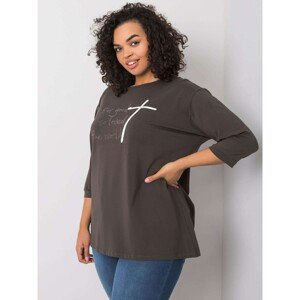 Dark khaki blouse by Rosario