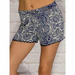 Blue boho style shorts