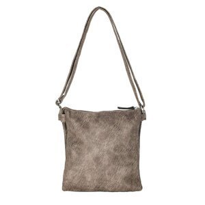 Gray and brown eco leather handbag