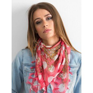 Patterned coral scarf