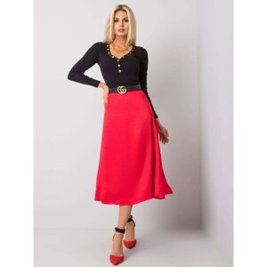 RUE PARIS Red midi skirt