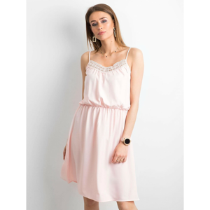 Summer dress with straps in pink