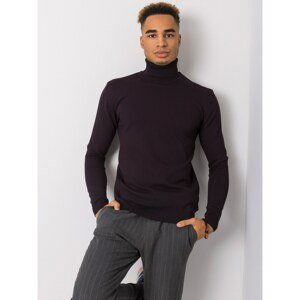 Dark purple men's LIWALI turtleneck sweater
