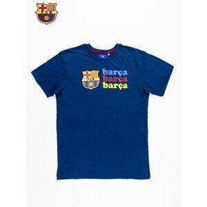 Men´s T-shirt with the FC BARCELONA print in navy blue