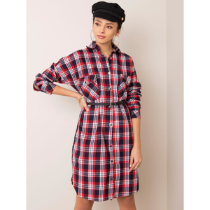 RUE PARIS Red checkered dress