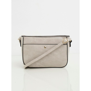 Light gray women's handbag made of ecological leather