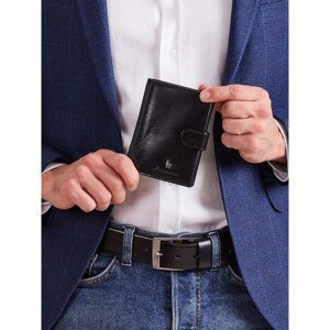 Men´s black wallet with a clasp