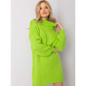 Green knitted dress