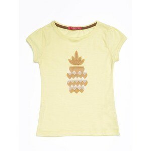 Yellow T-shirt for a girl with pineapple application