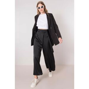 BSL Black wide fabric trousers