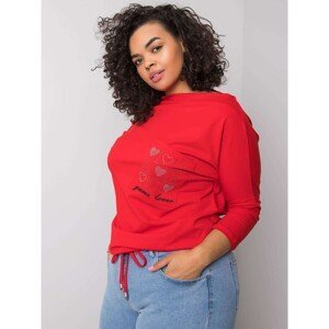 Red loose cotton blouse