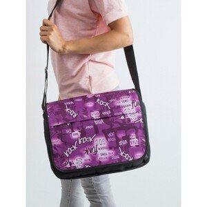 Black and purple shoulder bag