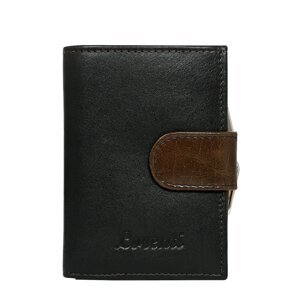 Women´s brown leather wallet with a stud and a hook