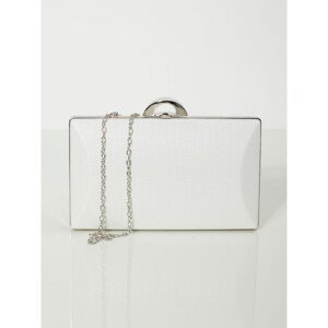 Light silver rectangular clutch bag