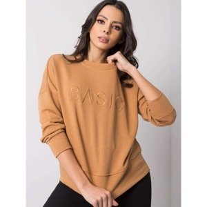 Cotton women's sweatshirt Camel
