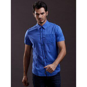 Men´s blue shirt with short sleeves