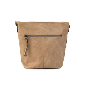 Ladies´ beige eco-leather handbag