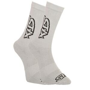 Styx high gray socks with black logo (HV1062)