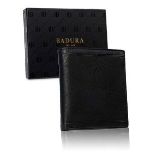 BADURA Black men´s leather wallet