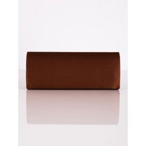 Plain brown satin clutch bag