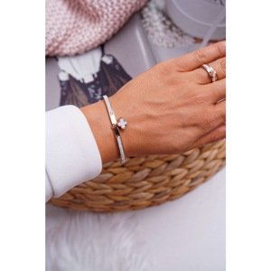 Women's Bracelet With Zircons and Pendants Pink Gold Loveliness