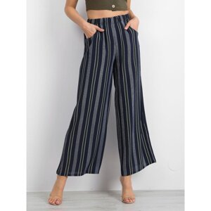 Navy blue striped trousers