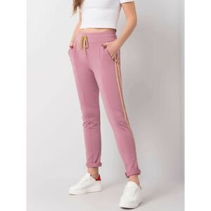 Dusty pink pants with stripes