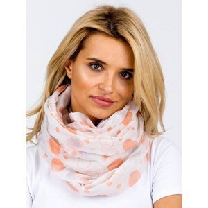 Light gray scarf with polka dots