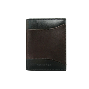 Men´s brown leather wallet with black modules