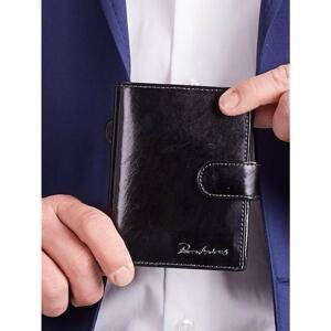 Elegant black vertical men's wallet