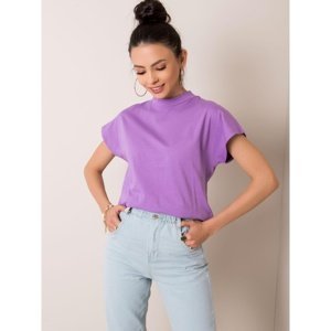 RUE PARIS Purple cotton t-shirt